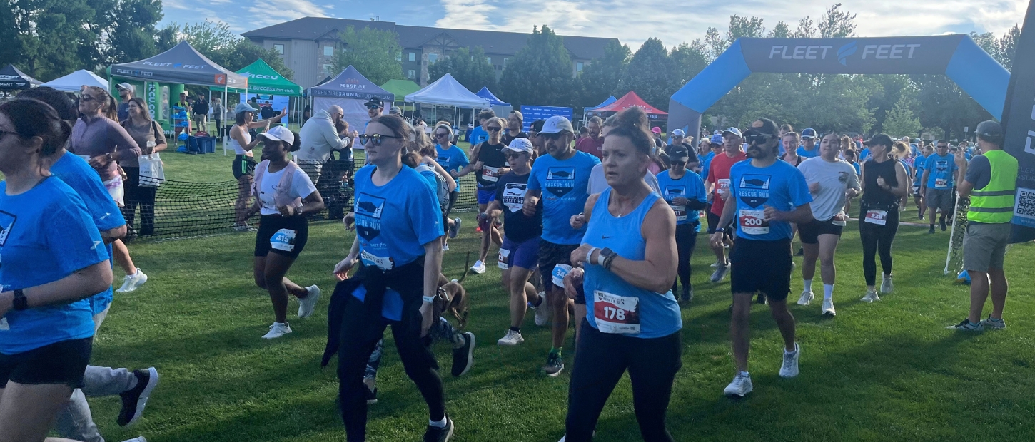 People racing at the Treasure Valley Rescue Run.