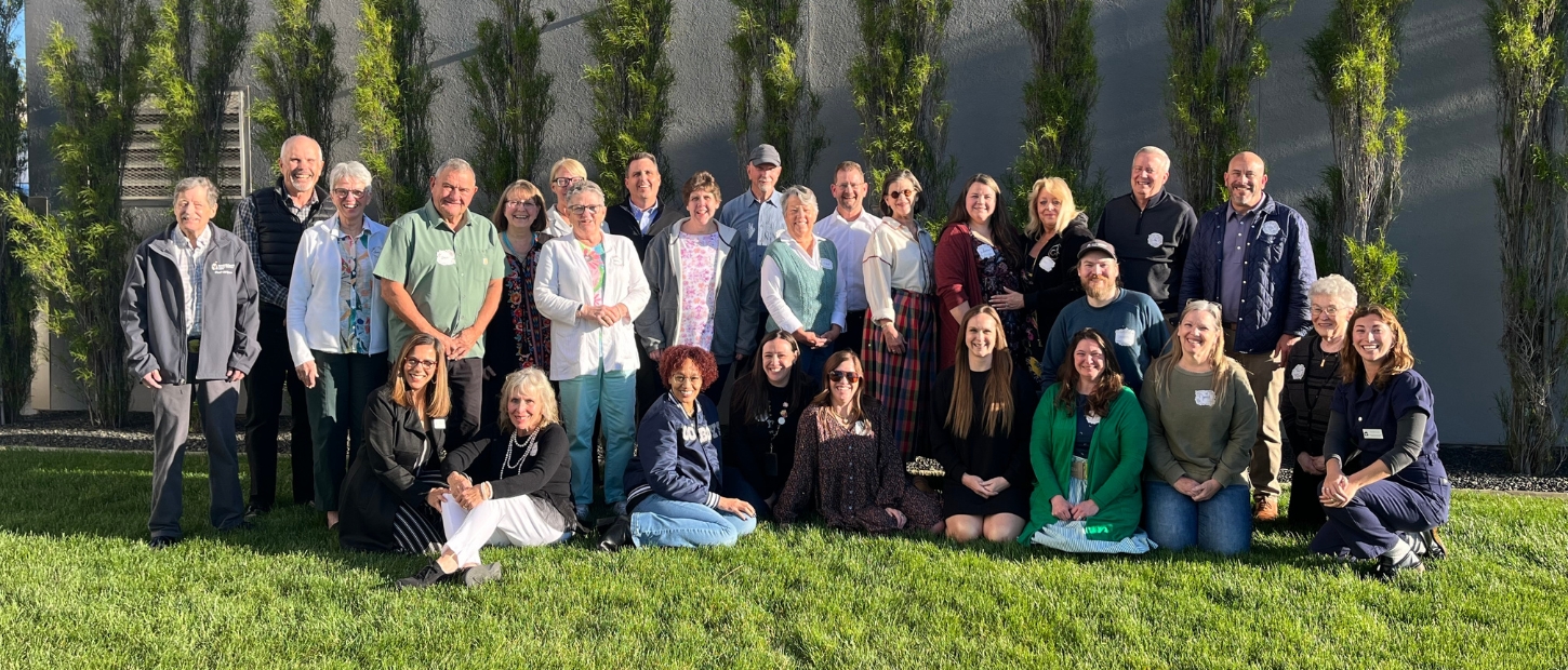 Core volunteers with staff.