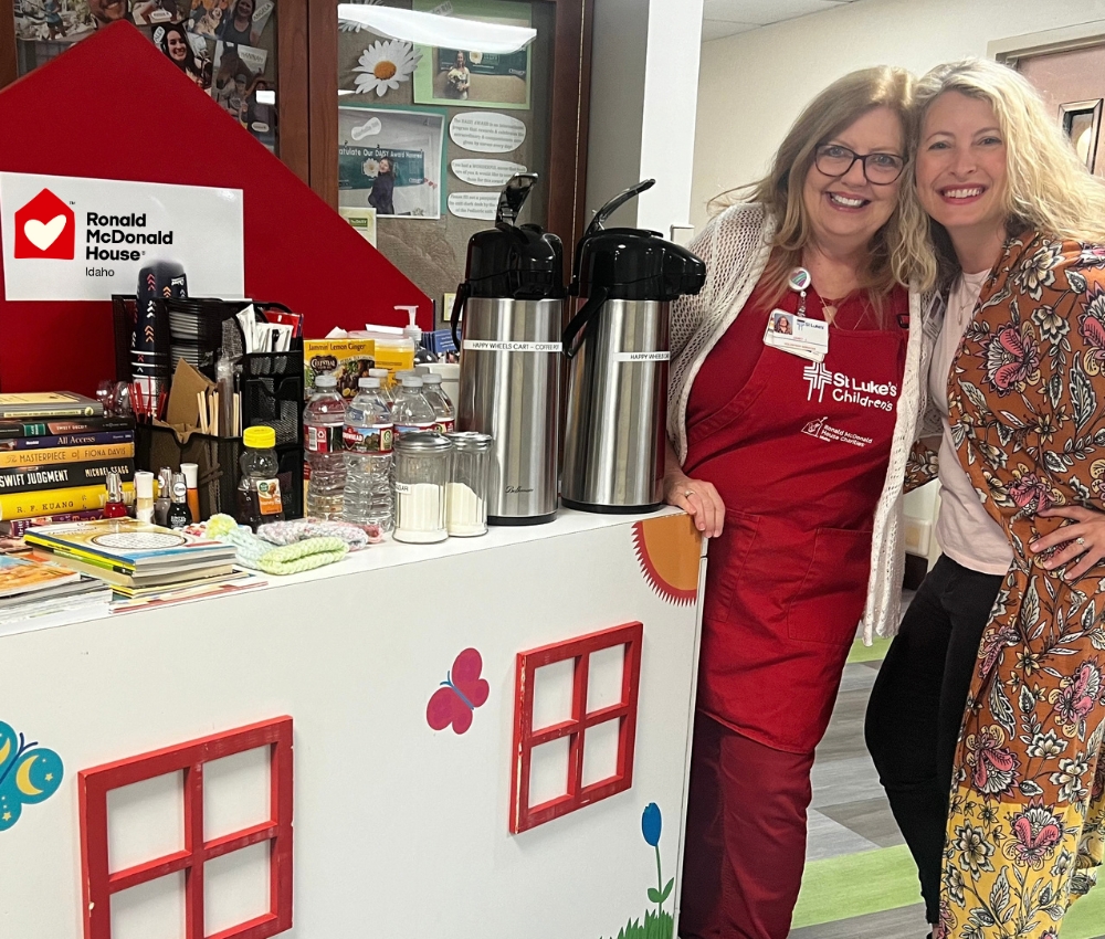 Volunteers with the Hospitality Cart.