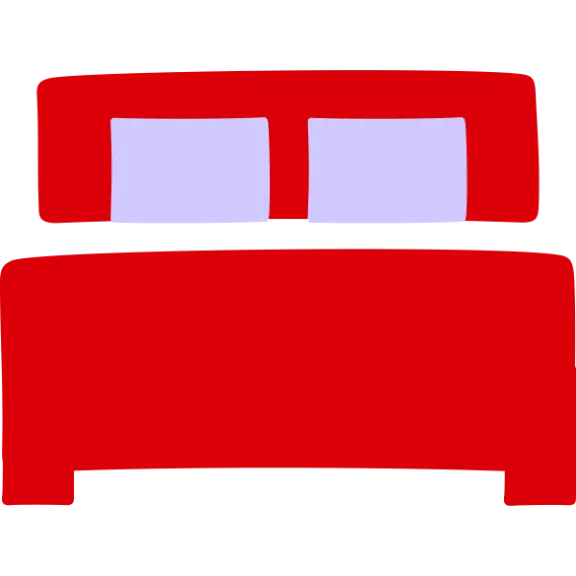 Hand drawn icon of bed