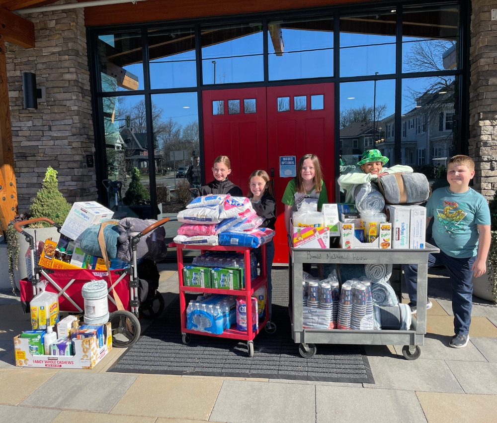 Donation from elementary school kids.